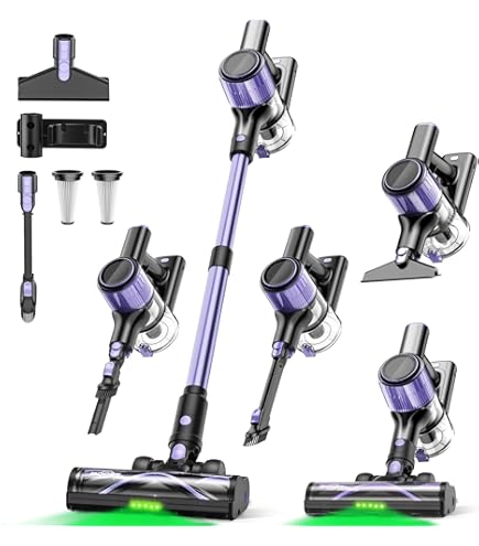 掃除機 コードレス46000pa強力吸引& LED液晶ディスプレイ& 軽量 Amazon | 46000pa強力吸引コードレス掃除機、8-in-1多機能スティック